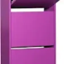 Adore Flat Duo 3 Katlı Ayakkabılık Dolabı - Mor