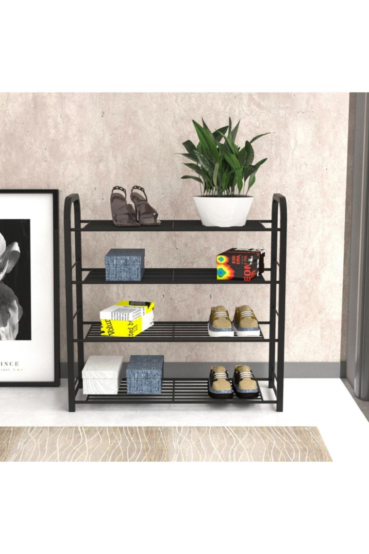Retohome Metal 4 Katlı Ayakkabılık Ve Çok Amaçlı Raf 2321