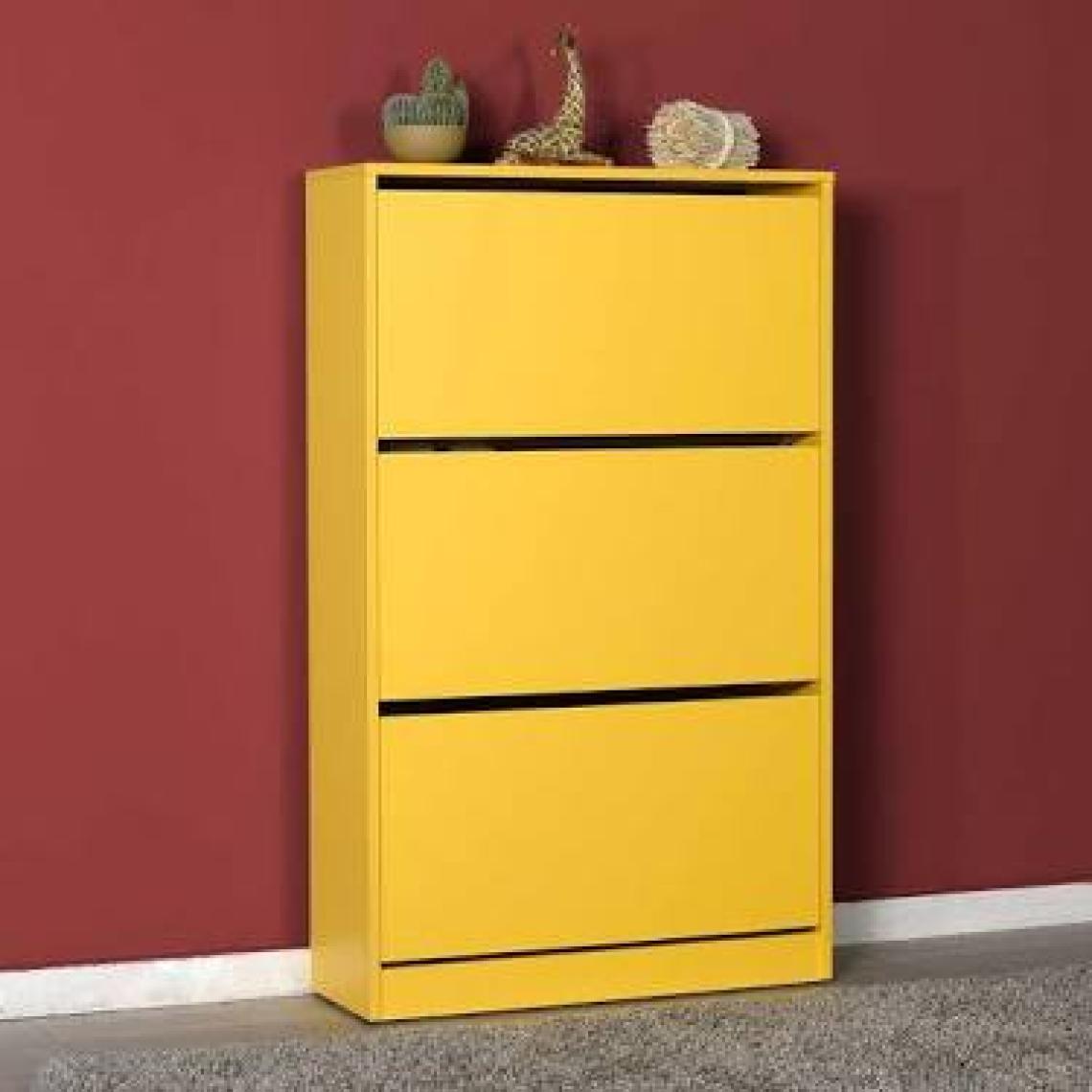 Adore Flat Duo 3 Katlı Geniş Ayakkabılık Dolabı - Mor