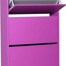 Adore Flat Duo 3 Katlı Geniş Ayakkabılık Dolabı - Mor