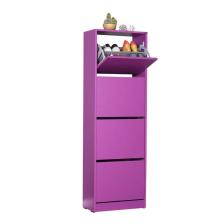 Adore Flat Duo 4 Katlı Ayakkabılık Dolabı - Mor