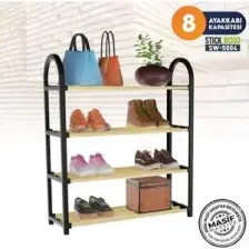 Stickwood 4 Katlı Ahşap AYAKKABILIK SW 5004