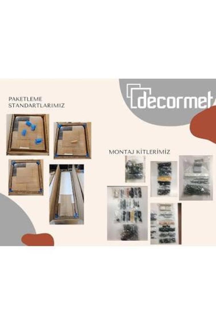 DECORMET DECORMET Retro Ayakkabı Dolabı Safir Meşe