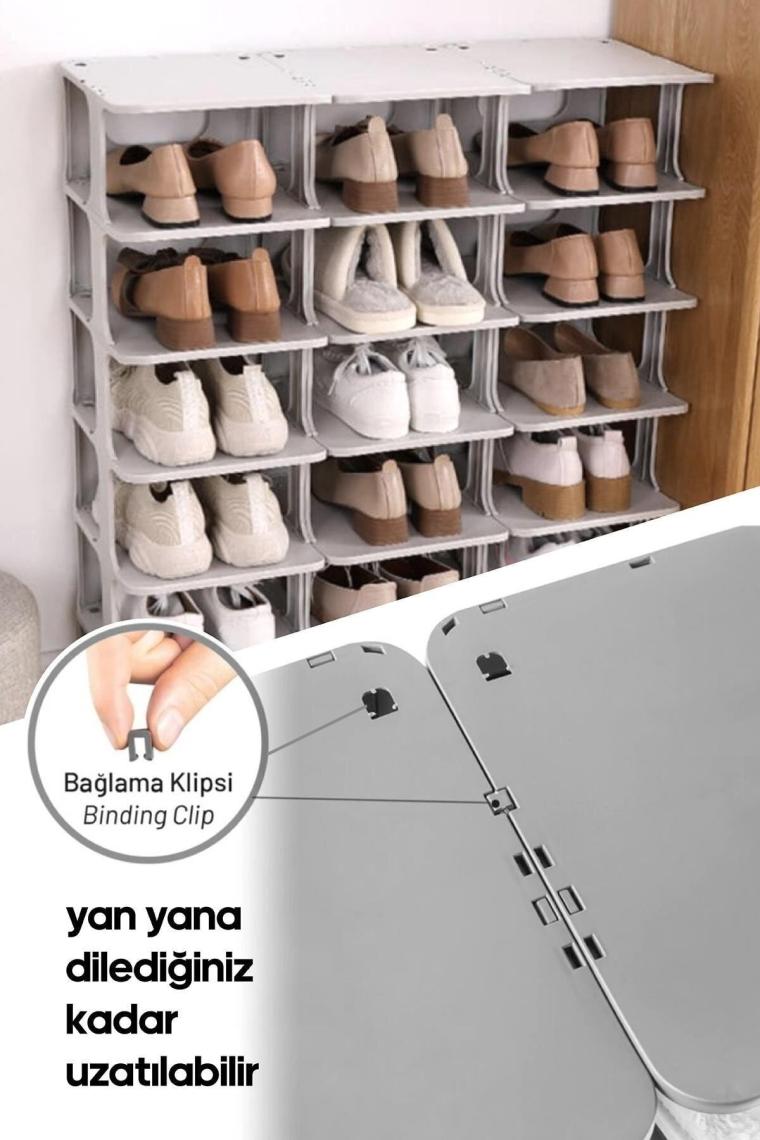 Frapan Home 5 Katlı Plastik Ayakkabılık Raf Düzenleyici Organizer