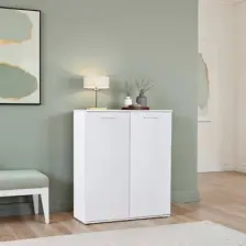 Adore Trendline 2 Kapaklı 5 Raflı Çok Amaçlı Ayakkabılık - Beyaz