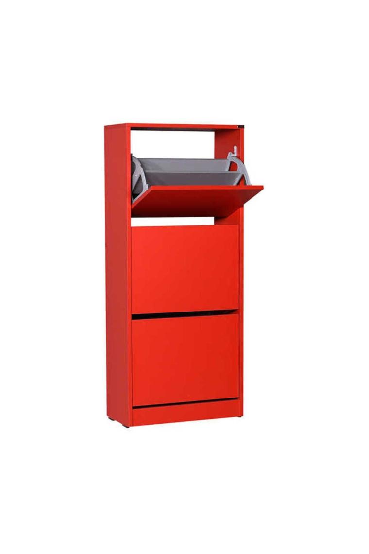 Adore Flat Duo 3 Katlı Ayakkabılık Dolabı - Sarı