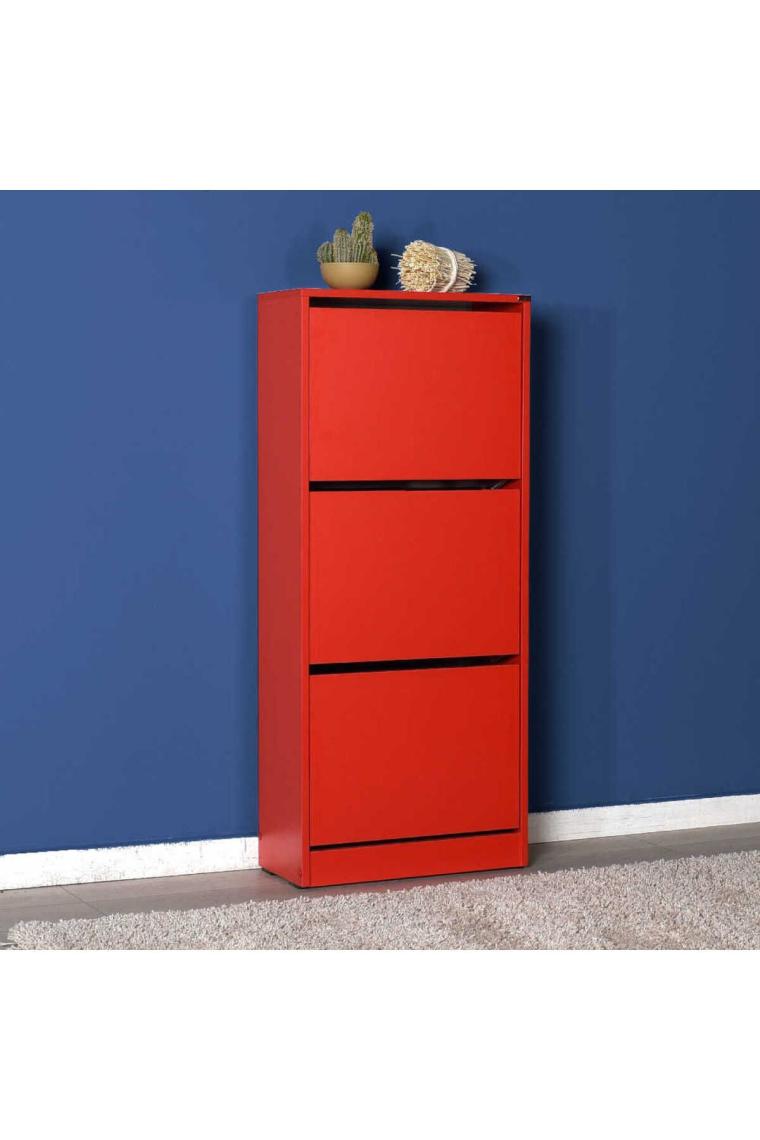 Adore Flat Duo 3 Katlı Ayakkabılık Dolabı - Sarı