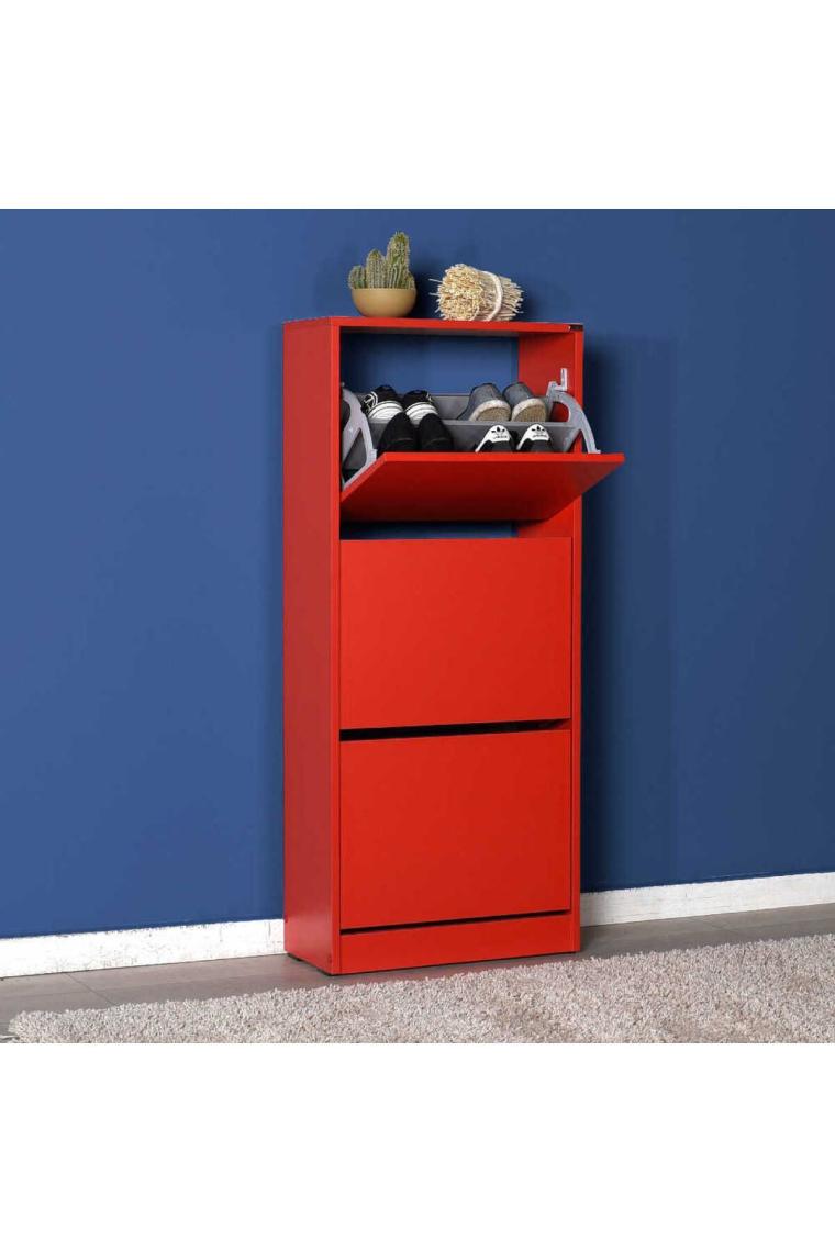 Adore Flat Duo 3 Katlı Ayakkabılık Dolabı - Sarı