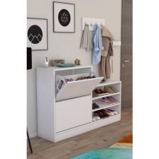 Moonlife Anatolia 2 Kapak Kayar Raflı Ayakkabılık Beyaz