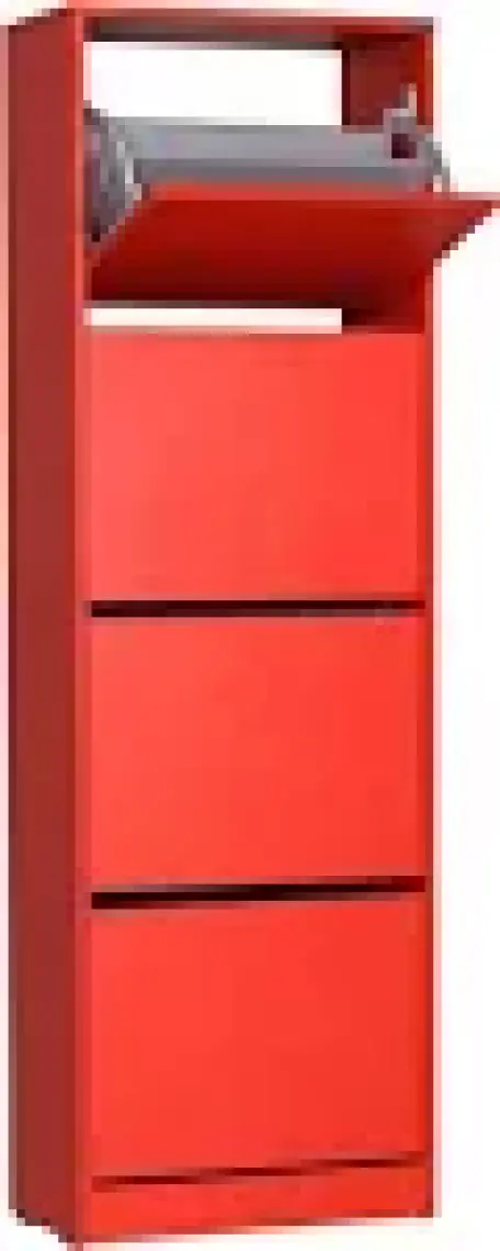 Adore Flat Duo 4 Katlı Ayakkabılık Dolabı - Kırmızı