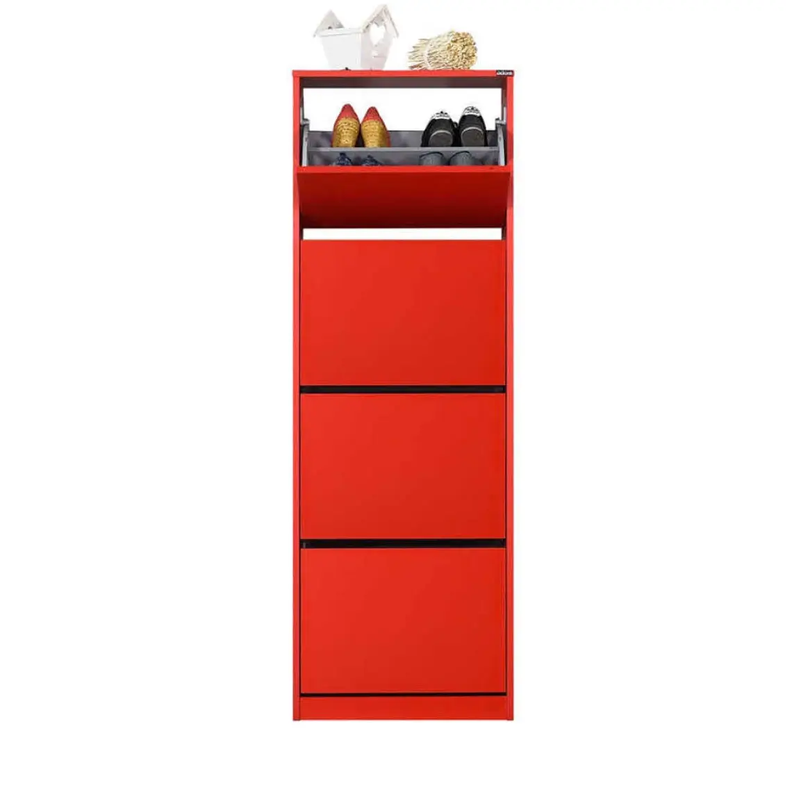 Adore Flat Duo 4 Katlı Ayakkabılık Dolabı - Kırmızı