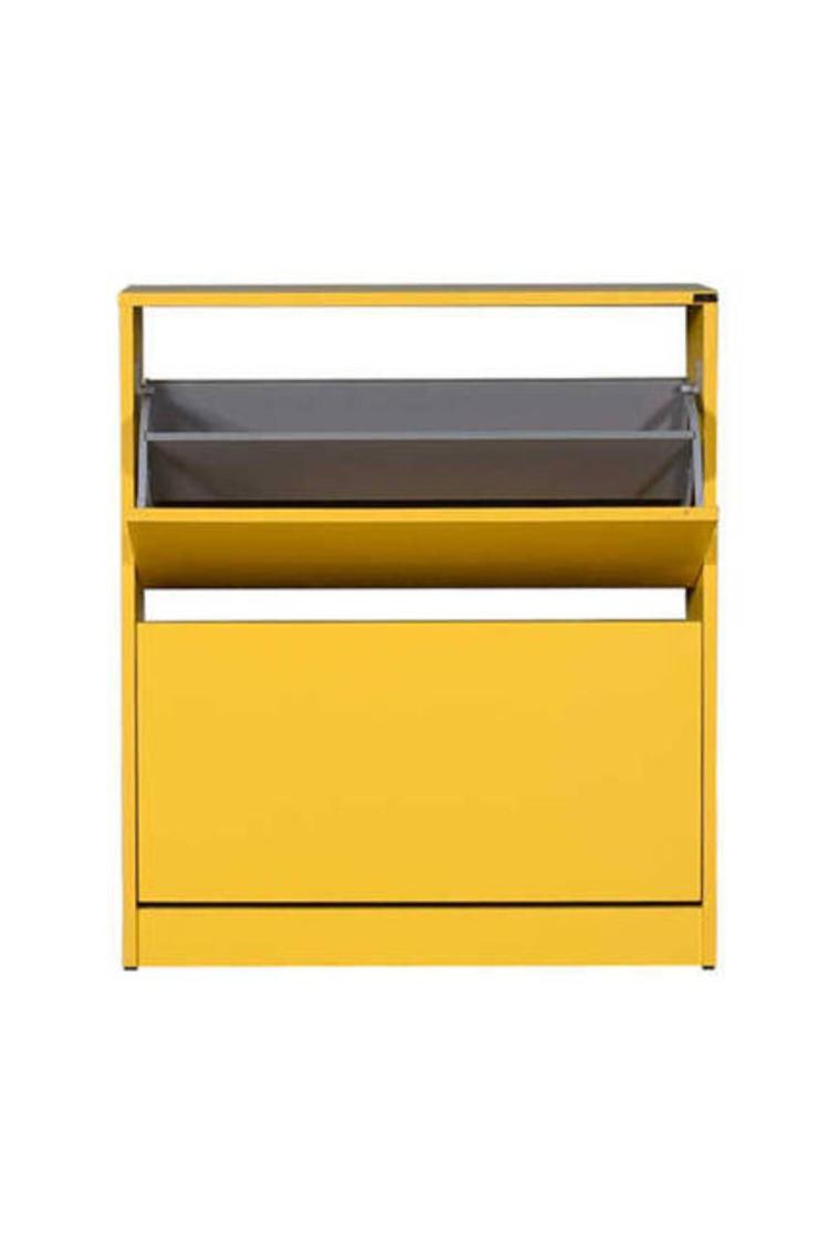 Adore Flat Duo 2 Katlı Geniş Ayakkabılık Dolabı - Sarı