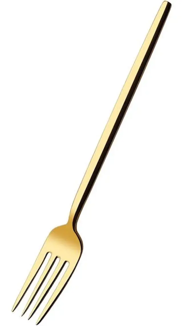 Kalben Amore Titanyum Parlak Gold 6 Adet Yemek Çatalı