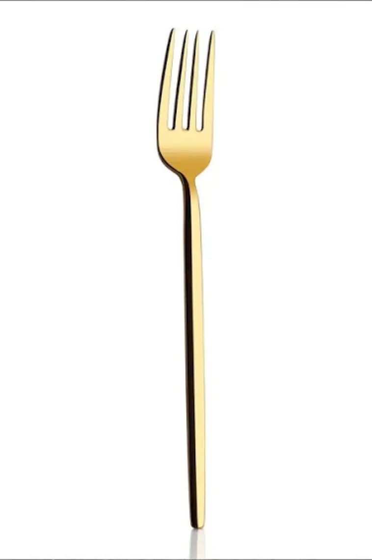 Kalben Amore Titanyum Parlak Gold 6 Adet Yemek Çatalı