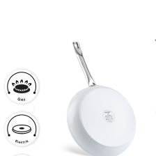 Karaca x Refika Birgül Swiss Crystal Metal Kulplu Tava Sahan Set Creamy