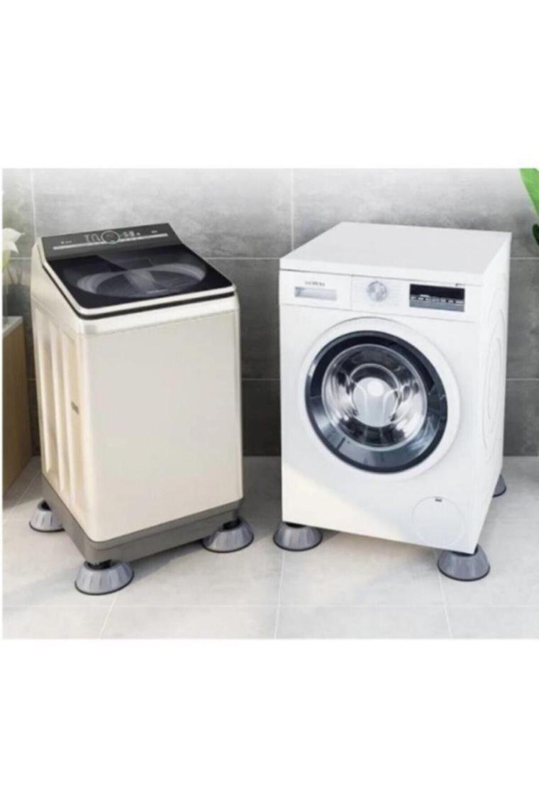 Çamaşır Makinesi Titreşim Engelleyici Stoper 4lü Set Sihirli Pabuçlar Sallanma Gürültü Ses Yokedici