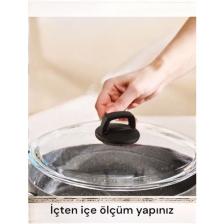 Arcak2 Karaca Kulp ve 26 cm Tencere Sahan Tava Cam Kapağı