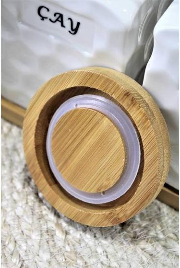 Gönül 7'li Porselen Ahşap Kapaklı Baharat Seti G1353