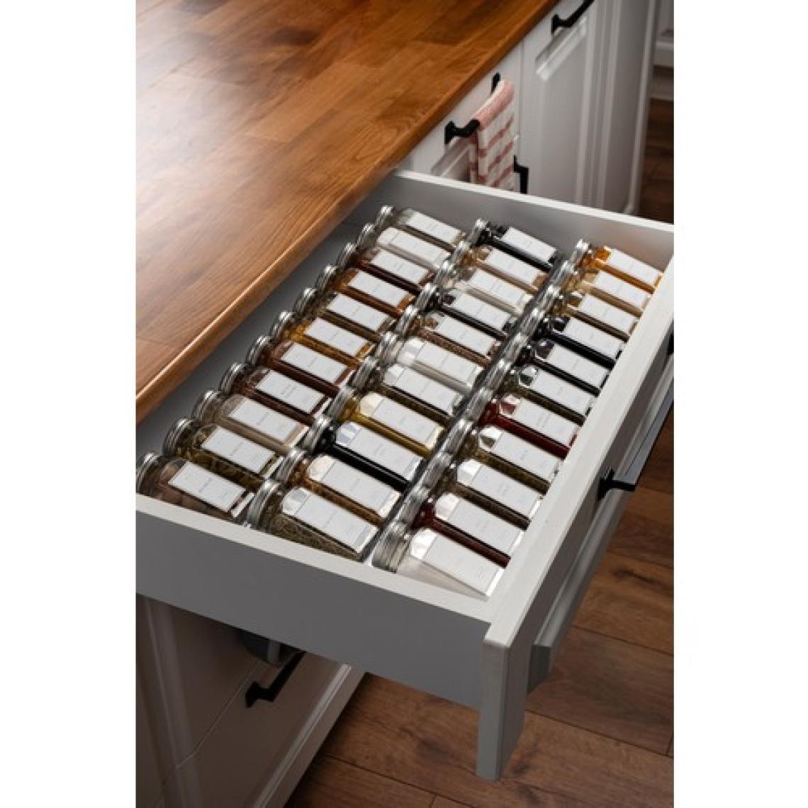 Mienda Home 6 Parça Pleksi-Şeffaf Baharatlık Standı Çekmece Içi Düzenleyici Organizer-Mhydkplx6