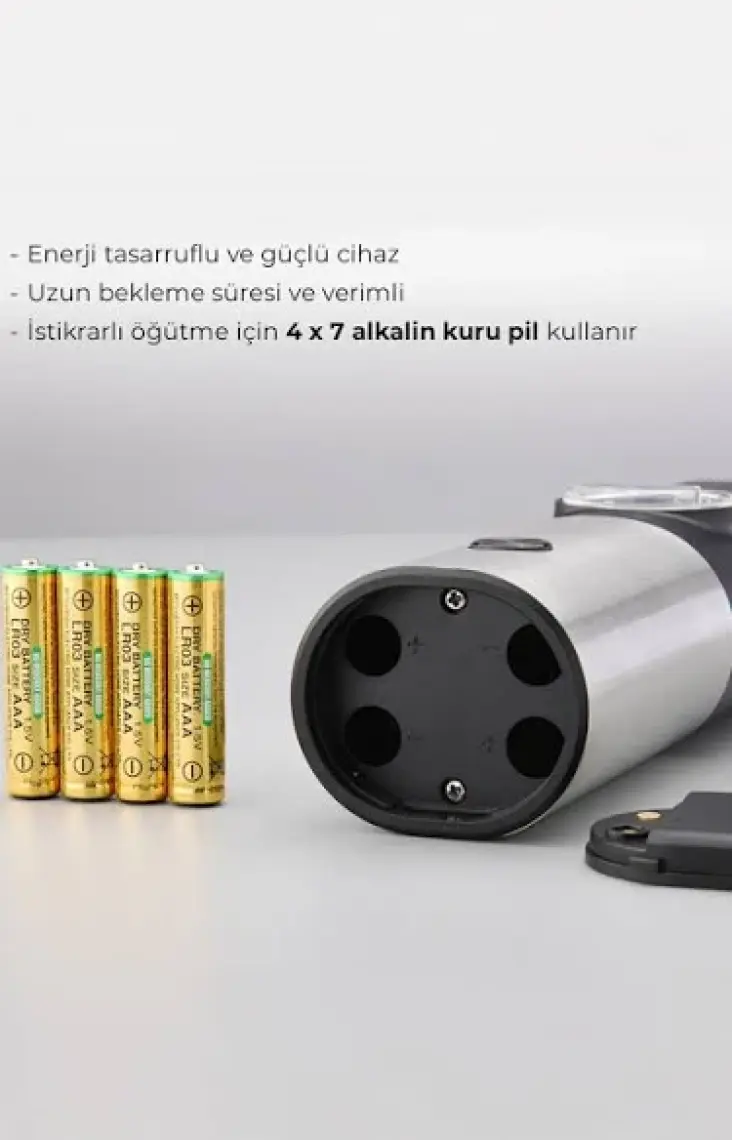Neutron Pilli LED Işıklı Tuz Karabiber Değirmeni Otomatik Baharat Öğütücü 2li Paket