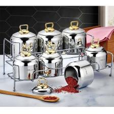 Sıla Berfin 15 Parça Çelik Gold Baharat Takımı