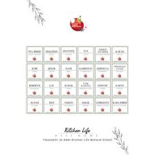 Kitchen Life 24 Adet Yıkanabilir Saklama Kabı ve Baharat Etiketi - Stickerı
