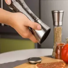 Tilbe Home 2 Adet Karabiber Tuzluk Değirmeni Baharat Öğütücü Seramik Bıçaklı Dayanıklı Değirmen Seti