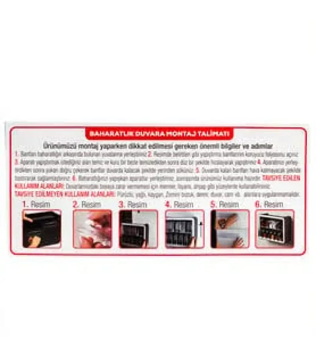 Porsima Premium Xl Standlı Baharatlık Takımı Kaşıklı ve Kapaklı Siyah 6'lı