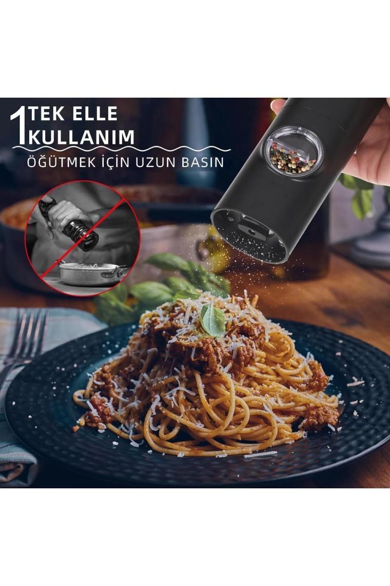 Mioji Mio Sg2 Yeni Nesil 600MAH Şarj Üniteli Işıklı Tuz Karabiber Değirmeni
