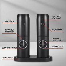 Mioji Mio Sg2 Yeni Nesil 600MAH Şarj Üniteli Işıklı Tuz Karabiber Değirmeni