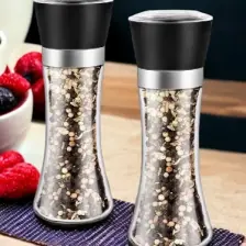 Tilbe Home Karabiber Tuzluk Değirmeni 2 Adet Seramik Bıçaklı Öğütücü Büyük Boy Set