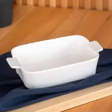 Bianco Perla Porselen Dikdörtgen Mini Fırın Kabı - 18.6 cm