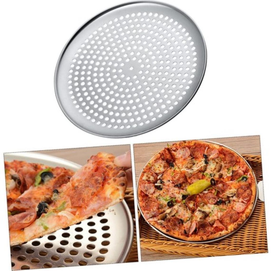 Evefix Paslanmaz Çelik Pizza Tepsisi,delikli Lahmacun ve Pizza Tavası,fırın Tepisisi (36 Cm)