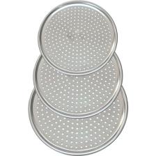 Morponi 3'lü Set Lüx Çelik Delikli Pizza Tepsisi