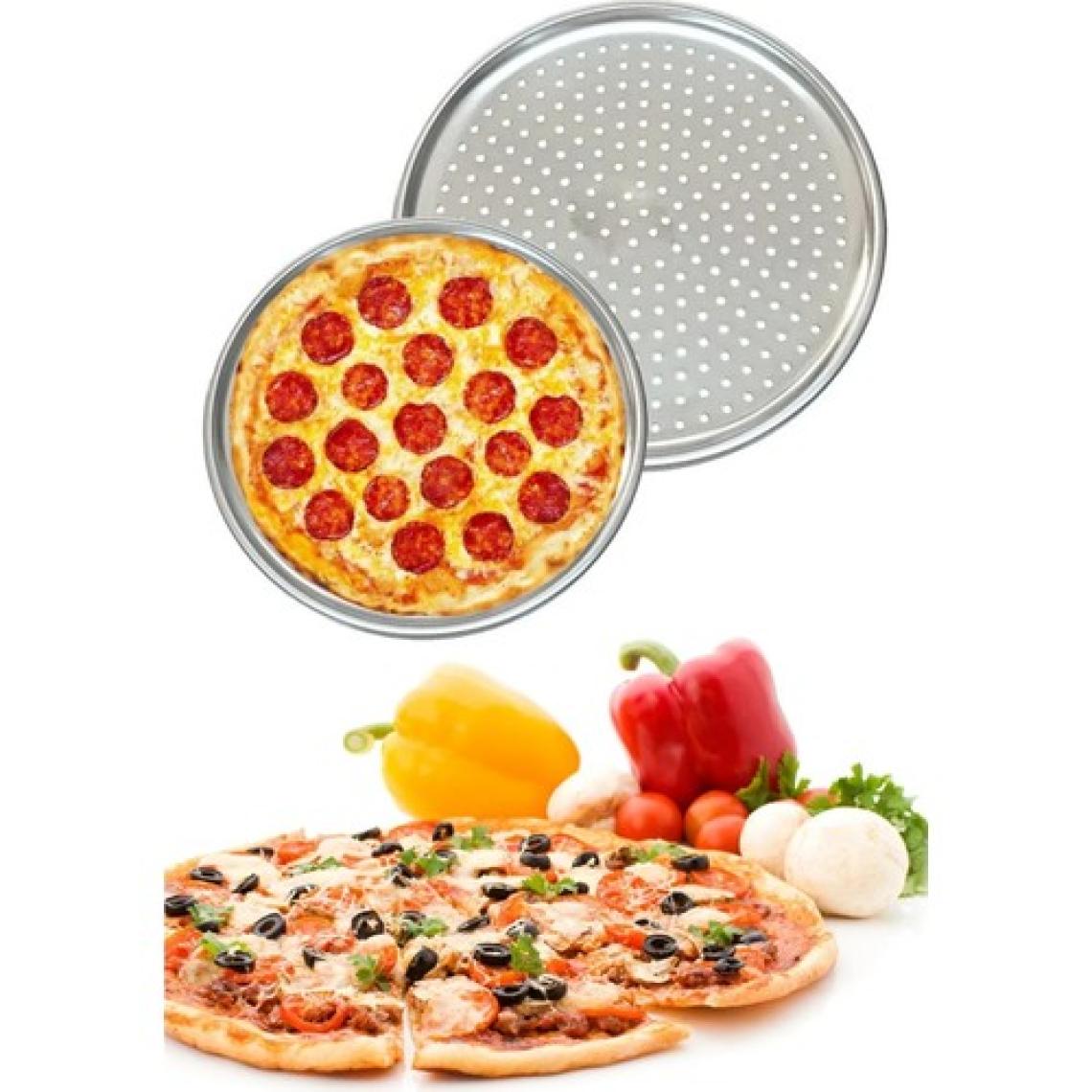 Tamu Pizza Tepsisi ve Pizza Ruleti Lahmacun Tepsisi 36 cm Delikli Tepsi