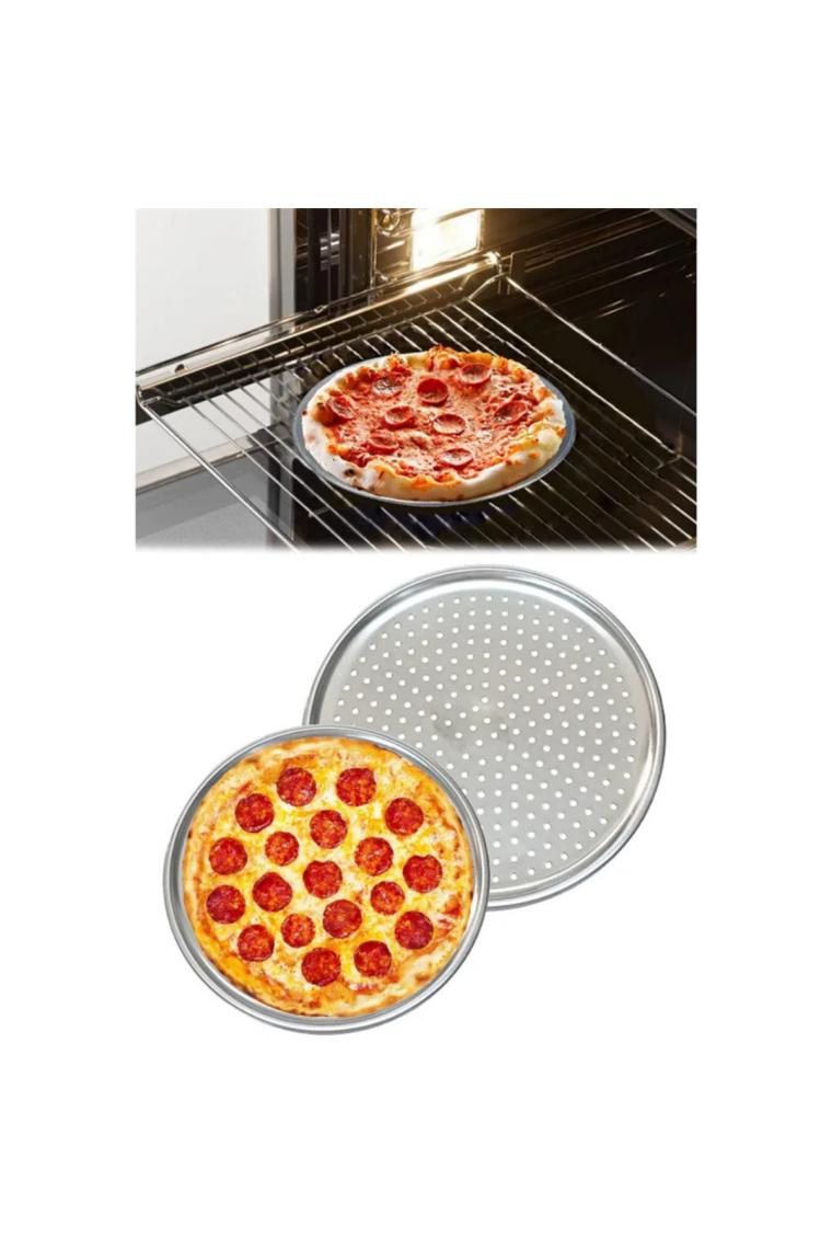 Hitfoni Delikli Pizza Tepsisi Lahmacun Pide Tepsisi 36 cm.