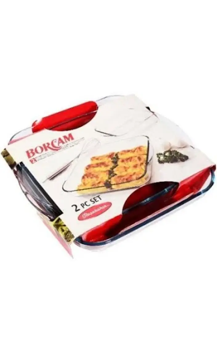 Paşabahçe Borcam Kare Tepsi Set 2'li 159028
