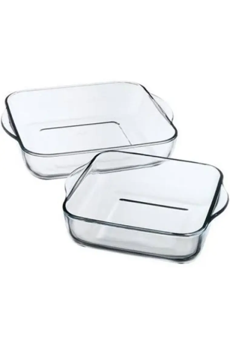 Paşabahçe Borcam Kare Tepsi Set 2'li 159028