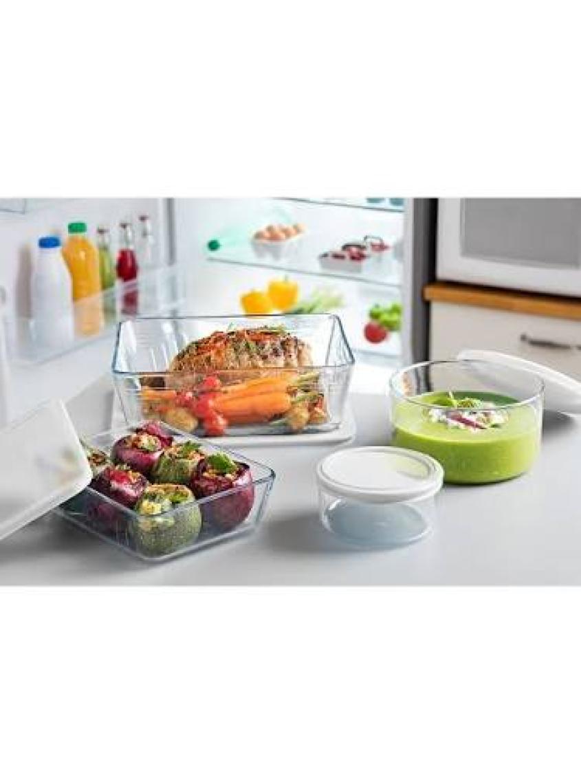 Pyrex 244P000/7043 Kapaklı Dikdörtgen Saklama Kabı 4L