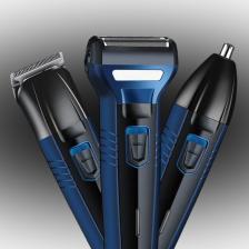 3 Başlıklı 336 3in1 Blue Profesyonel Saç Sakal Traş Makinesi