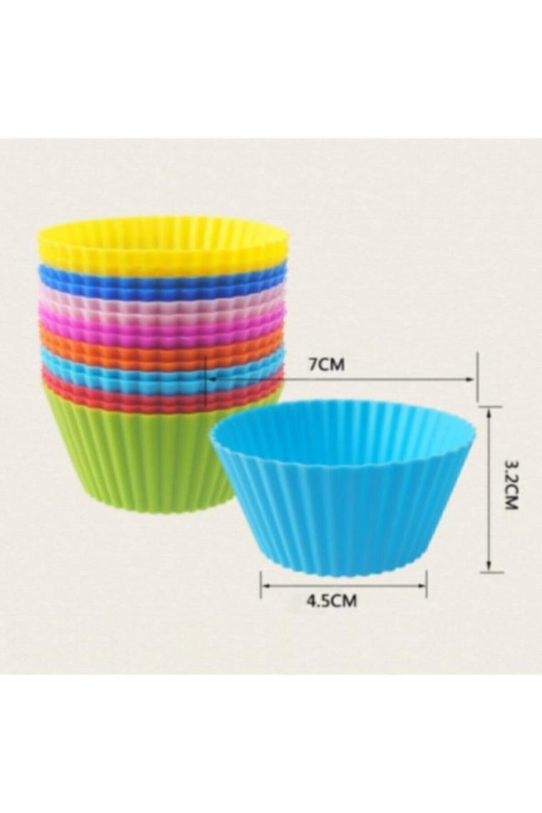 Silikon Cupcake Mini Kek Kalıbı 12 Adet 034Dseri
