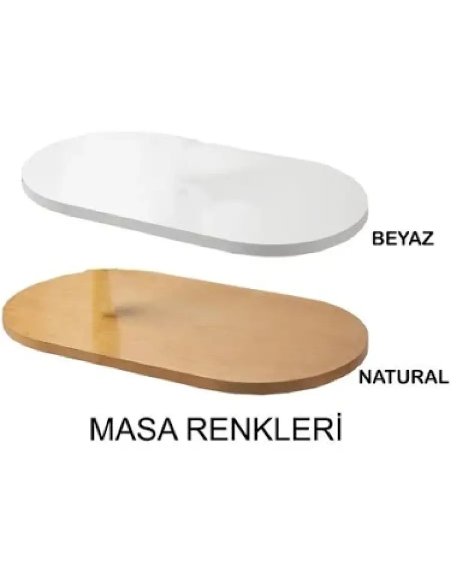 Sweet Home Masa Sandalye Orkide Oval Yemek Masası Takımı Gazel Sandalye Natural  (1 Masa 6 Sandalye )