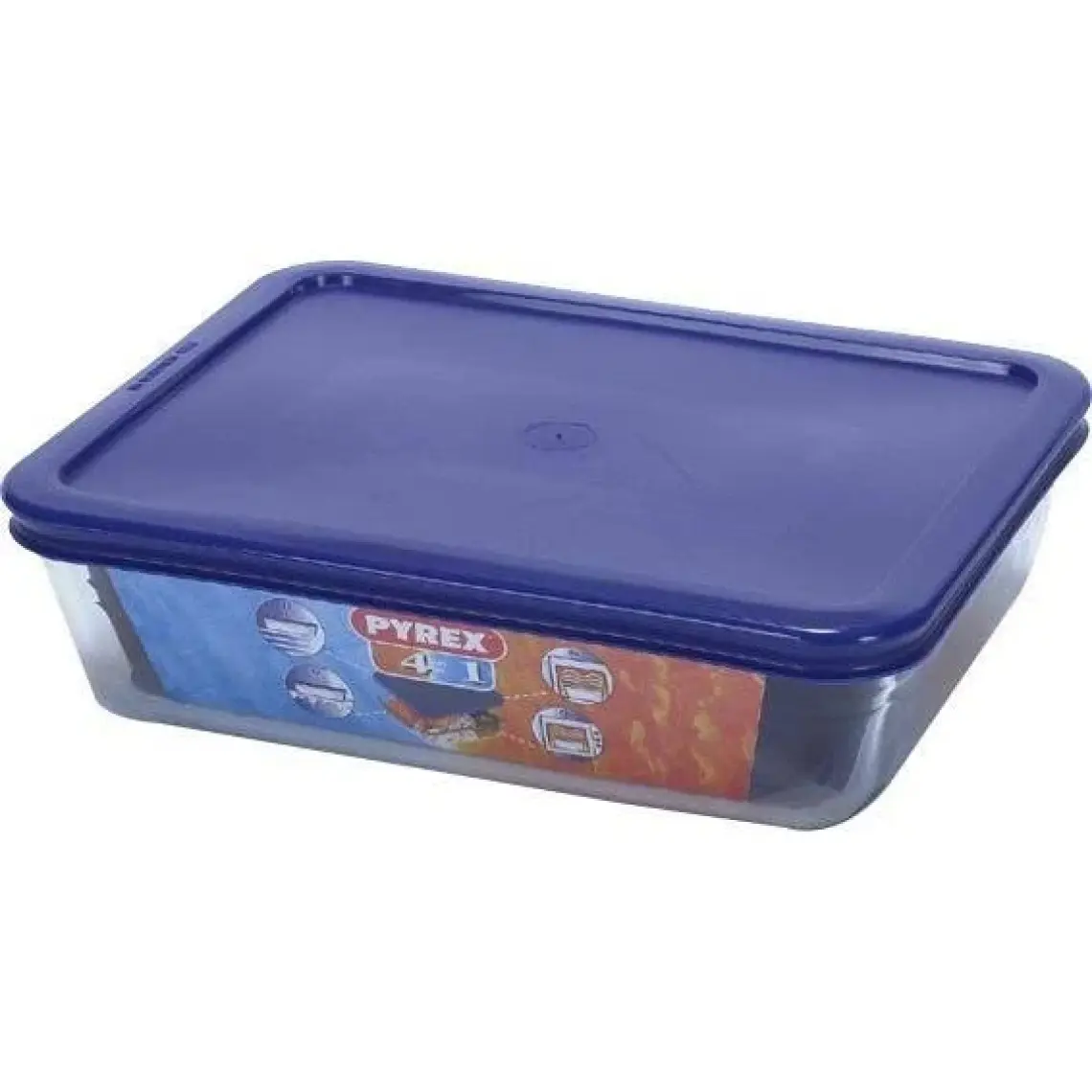 Pyrex 243P000/7046 Kapaklı Dikdörtgen Saklama Kabı 2,6L