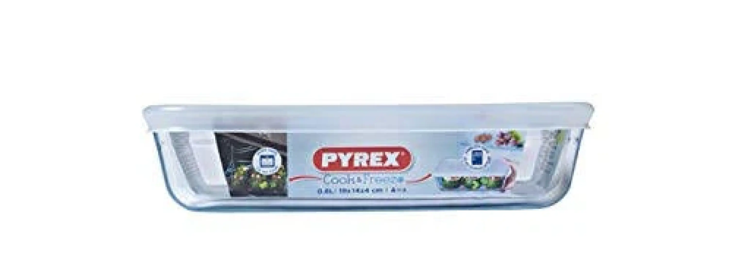 Pyrex 243P000/7046 Kapaklı Dikdörtgen Saklama Kabı 2,6L