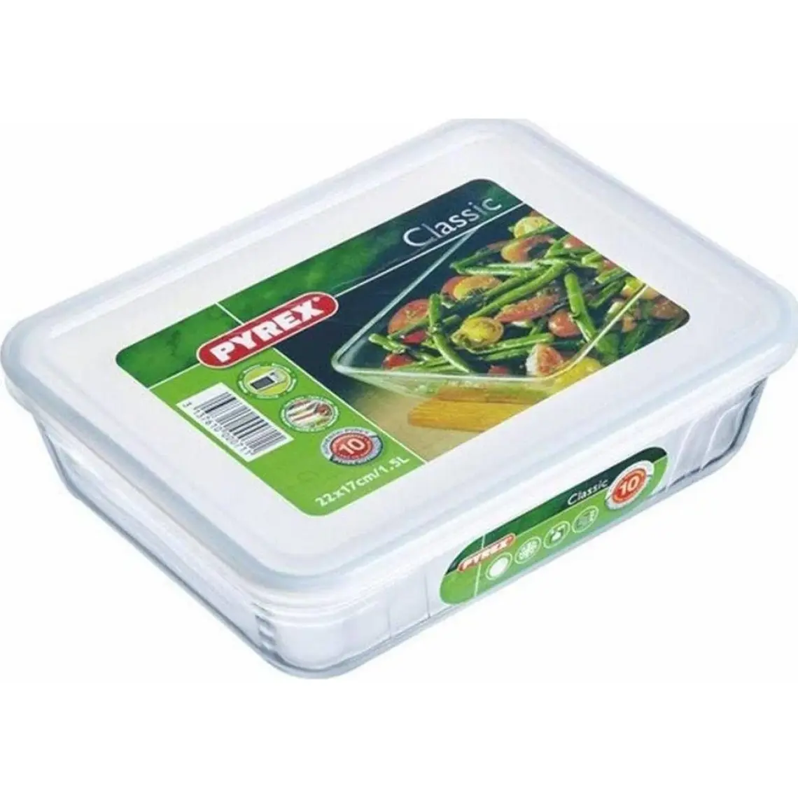 Pyrex 243P000/7046 Kapaklı Dikdörtgen Saklama Kabı 2,6L