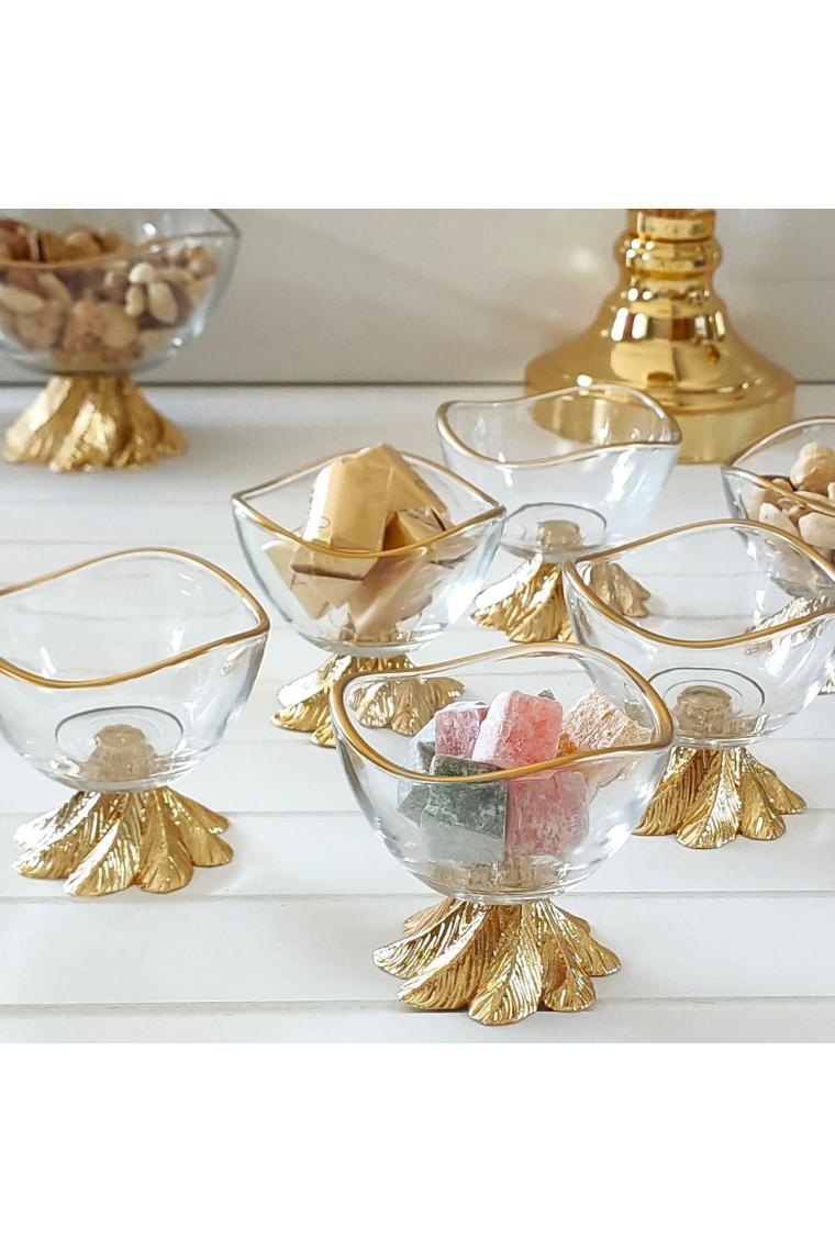 Regna Home 6 Parça Lüx Mini Kase - Lokumluk - Reçellik - Sosluk - Çerezlik -Şekerlik