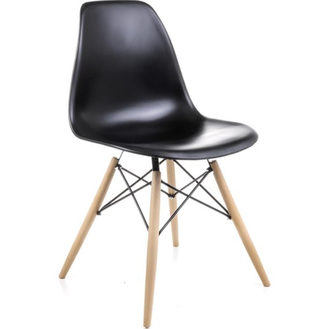 Dorcia Home Siyah Eames Sandalye  4 Adet  Cafe Balkon Mutfak Sandalyesi