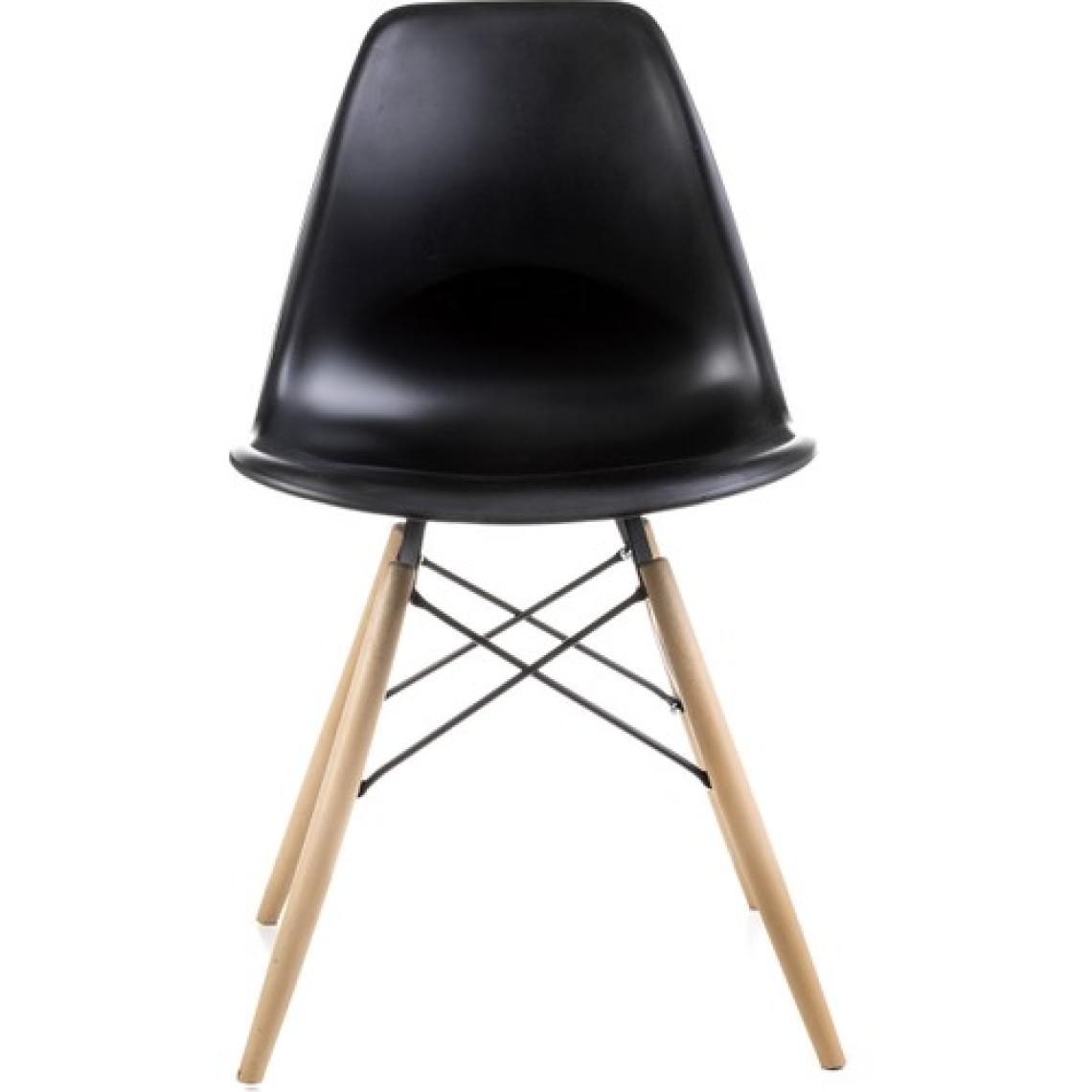 Dorcia Home Siyah Eames Sandalye  4 Adet  Cafe Balkon Mutfak Sandalyesi