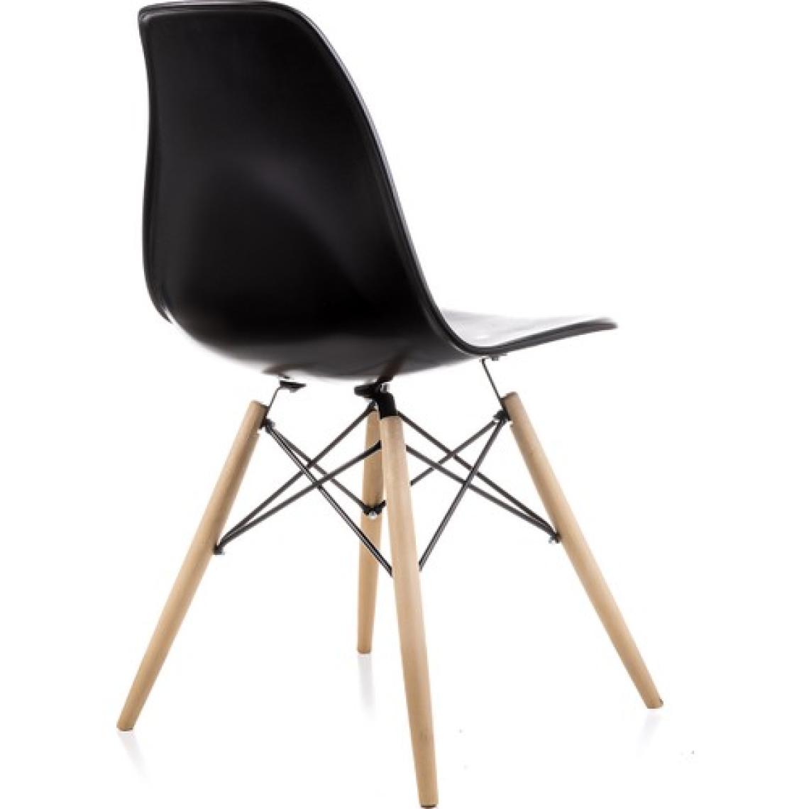 Dorcia Home Siyah Eames Sandalye  4 Adet  Cafe Balkon Mutfak Sandalyesi