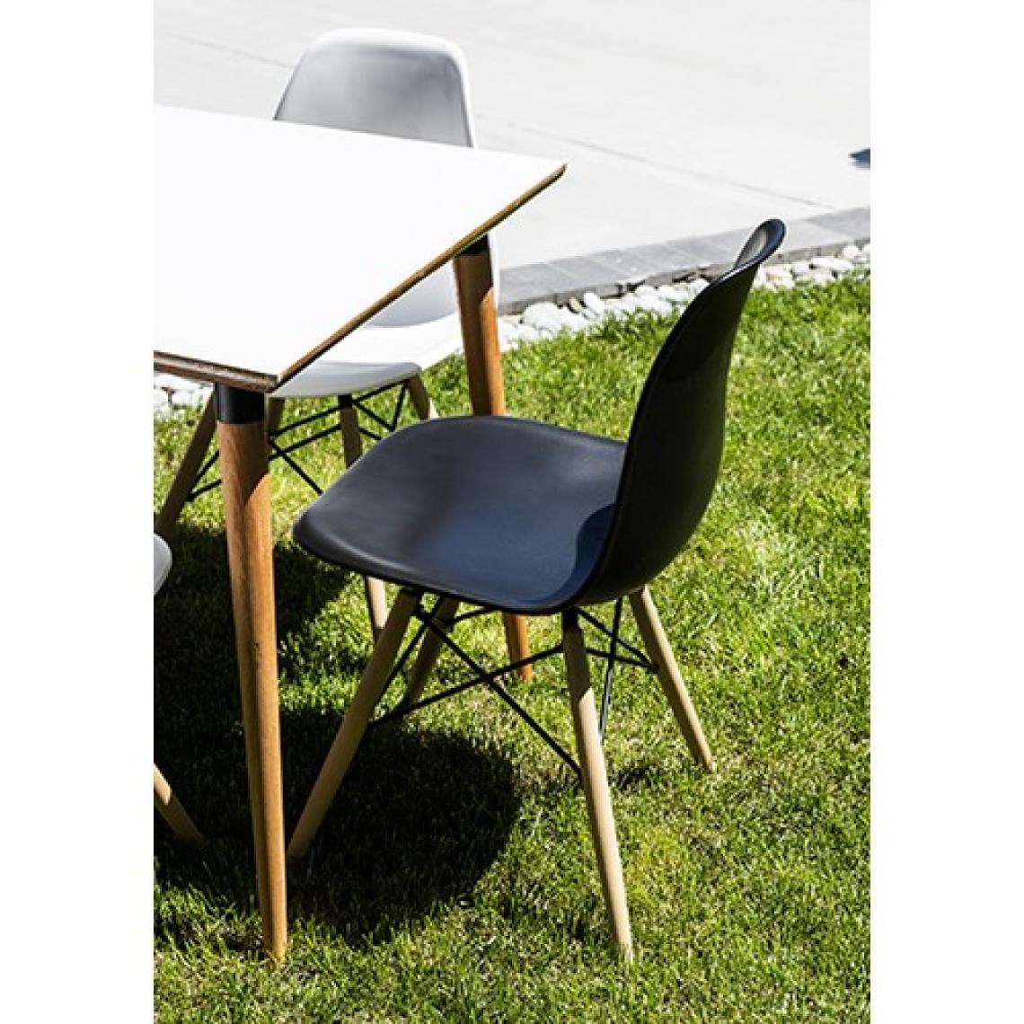Dorcia Home Siyah Eames Sandalye  4 Adet  Cafe Balkon Mutfak Sandalyesi